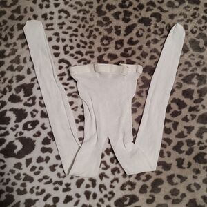 White Fishnet Stockings Tights Stretchy Women's OS Size One Size Stretch
